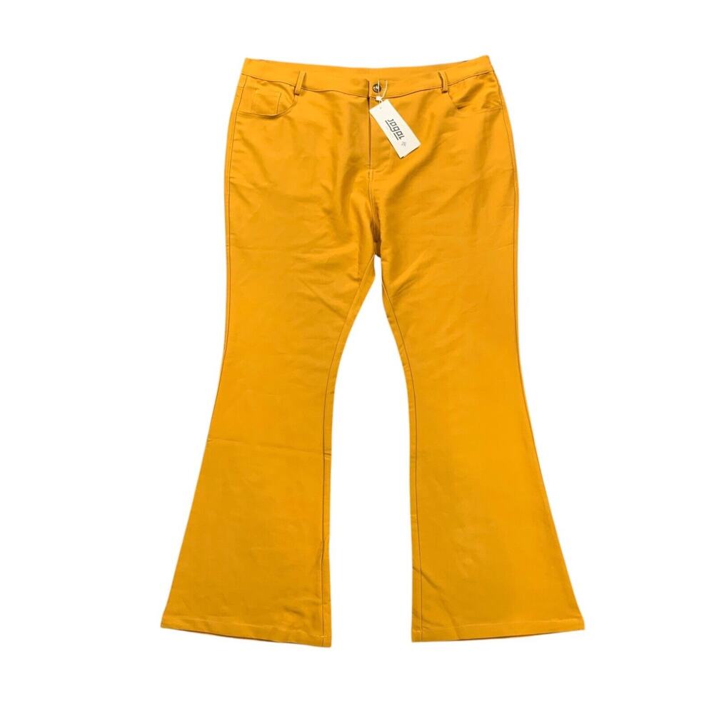 Jogal Pants Men 2XL XXL Nacho Cheese Bell Botton High Rise Flared 70s Disco Slim